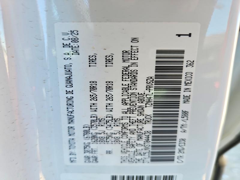 2025 Toyota Tacoma მანქანა იყიდება აუქციონზე, vin: 3TYLC5LNXST044438, აუქციონის ნომერი: 52072306