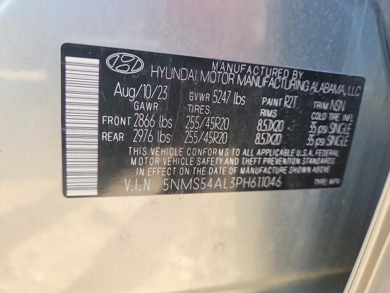 Продаж на аукціоні авто 2023 Hyundai Santa Fe, vin: 5NMS54AL3PH611046, номер лоту: 52401996