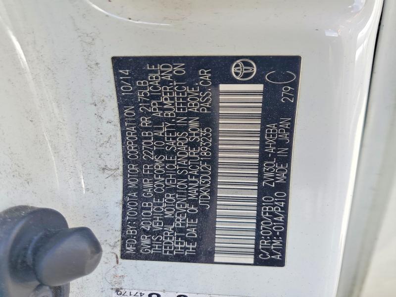 2015 Toyota Prius მანქანა იყიდება აუქციონზე, vin: JTDKN3DU2F1893235, აუქციონის ნომერი: 54337826