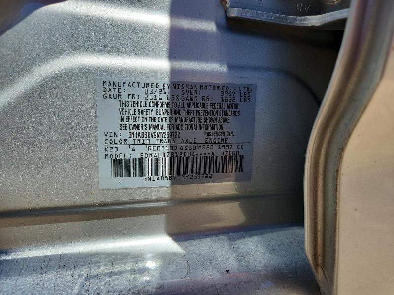 Aukcja sprzedaży 2021 Nissan Sentra, vin: 3N1AB8BV9MY259722, numer aukcji: 55028116