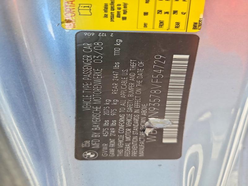 Aukcja sprzedaży 2008 Bmw 135, vin: WBAUN93578VF54729, numer aukcji: 52357716