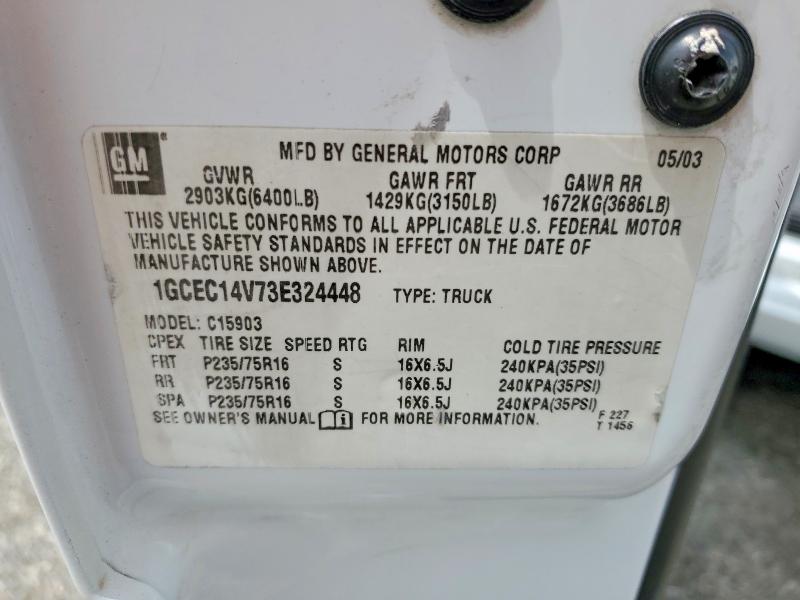 Aukcja sprzedaży 2003 Chevrolet Silverado, vin: 1GCEC14V73E324448, numer aukcji: 53260616