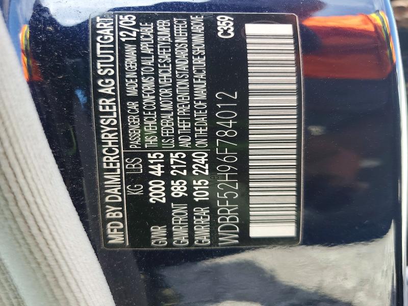 Продажа на аукционе авто 2006 Mercedes-benz C, vin: WDBRF52H96F784012, номер лота: 53379696