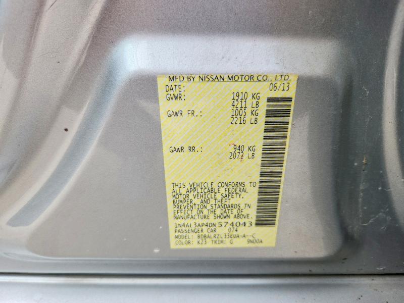 Aukcja sprzedaży 2013 Nissan Altima, vin: 1N4AL3AP4DN574043, numer aukcji: 54060216