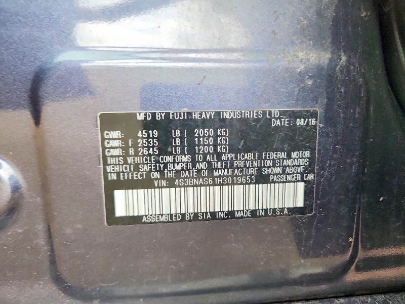 Продаж на аукціоні авто 2017 Subaru Legacy, vin: 4S3BNAS61H3019653, номер лоту: 53108906