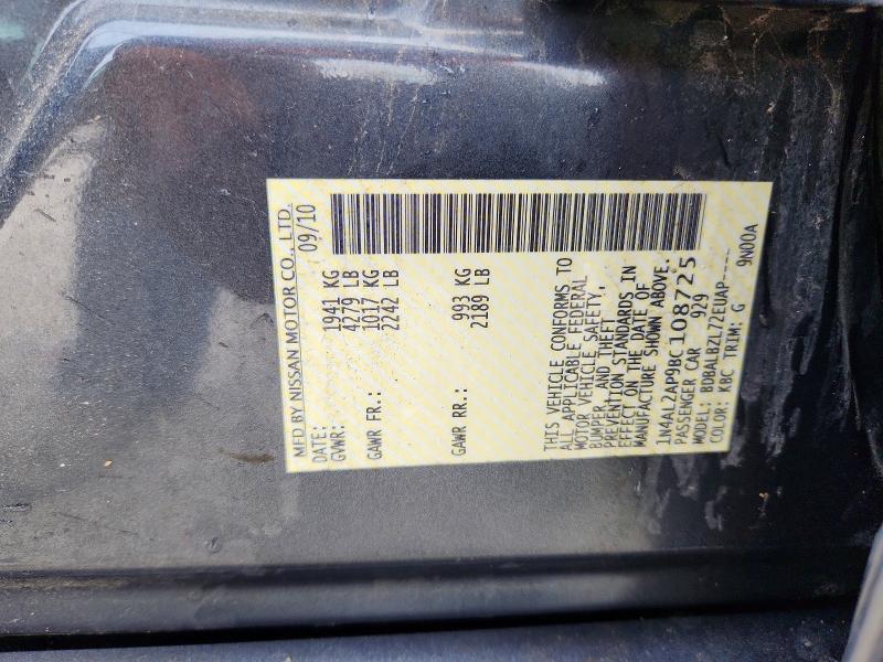 54271126 :رقم المزاد ، 1N4AL2AP9BC108725 vin ، 2011 Nissan Altima مزاد بيع