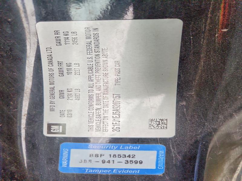 Продажа на аукционе авто 2010 Chevrolet Camaro, vin: 2G1FJ1EJ5A9207157, номер лота: 52056216