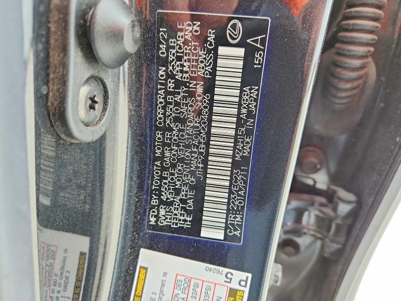 Aukcja sprzedaży 2021 Lexus Ux, vin: JTHP9JBH5M2048096, numer aukcji: 52474436