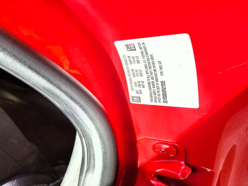 52437456 :رقم المزاد ، 2G1FD3D30F9215535 vin ، 2015 Chevrolet Camaro مزاد بيع