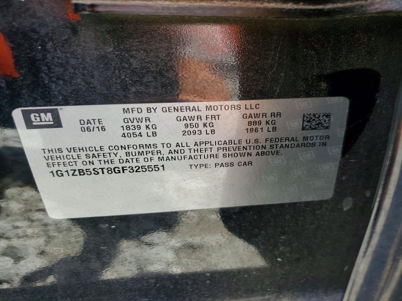 Aukcja sprzedaży 2016 Chevrolet Malibu, vin: 1G1ZB5ST8GF325551, numer aukcji: 54913586