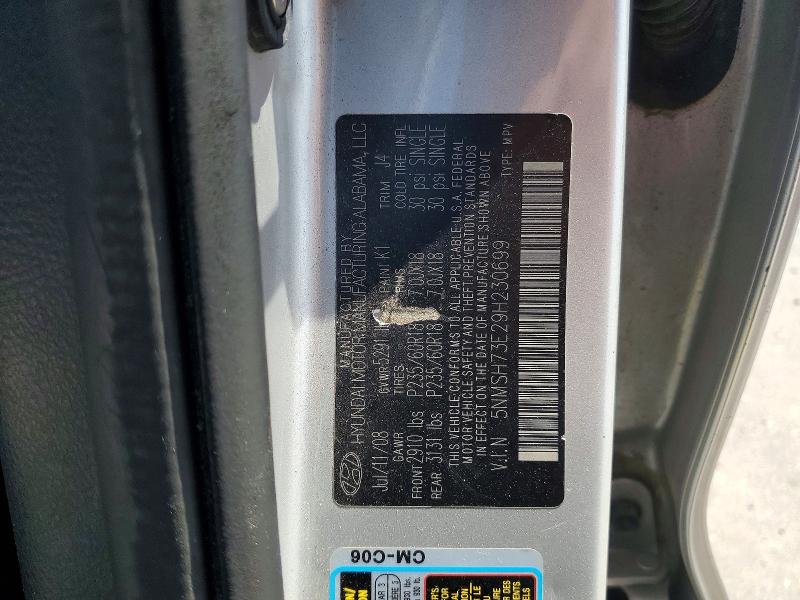 Aukcja sprzedaży 2009 Hyundai Santa Fe, vin: 5NMSH73E29H230699, numer aukcji: 53289566