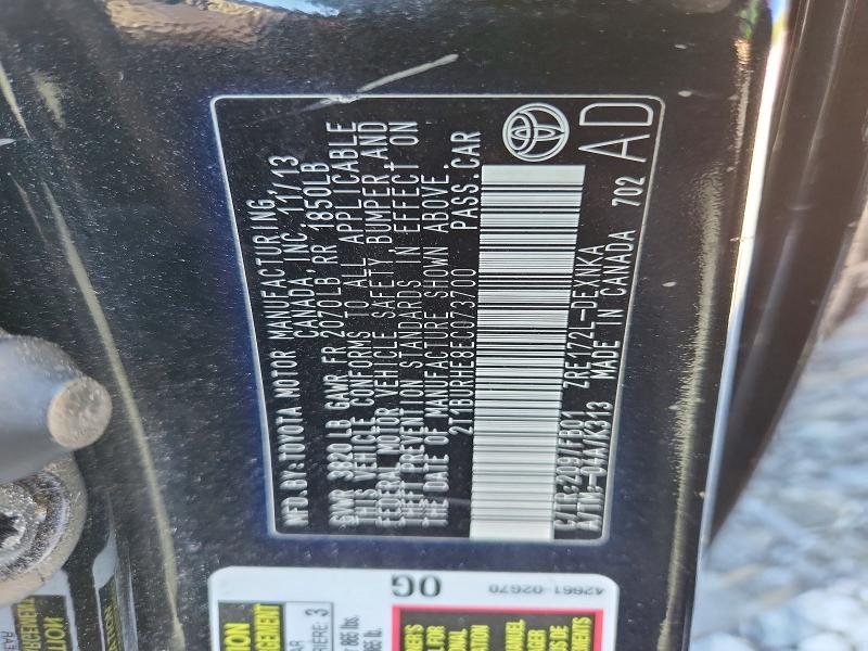 53375396 :رقم المزاد ، 2T1BURHE8EC073700 vin ، 2014 Toyota Corolla مزاد بيع