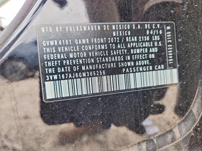 Продажа на аукционе авто 2016 Volkswagen Jetta, vin: 3VW167AJ6GM365256, номер лота: 53424576