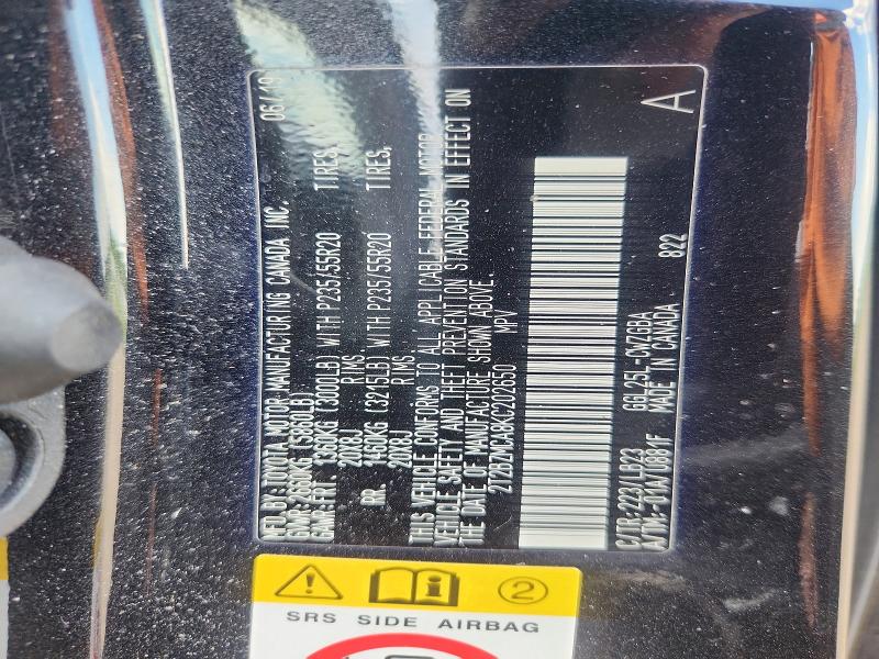 51539596 :رقم المزاد ، 2T2BZMCA8KC202650 vin ، 2019 Lexus Rx 350 مزاد بيع