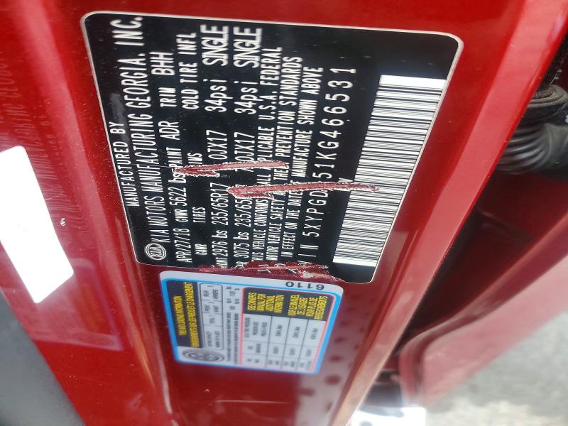 Продаж на аукціоні авто 2019 Kia Sorento, vin: 5XYPGDA51KG466531, номер лоту: 54055006