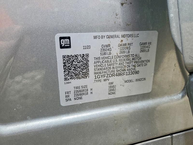 52480216 :رقم المزاد ، 1GYFZDR48RF133090 vin ، 2024 Cadillac Xt4 مزاد بيع