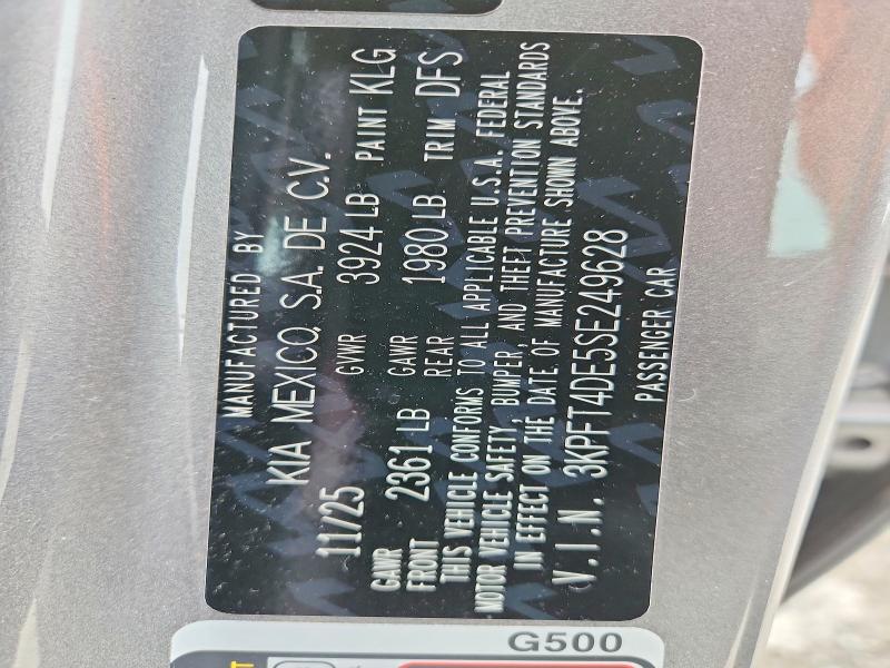 Продажа на аукционе авто 2025 Kia K4, vin: 3KPFT4DE5SE249628, номер лота: 53629226