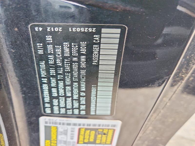 Продаж на аукціоні авто 2013 Volkswagen Eos, vin: WVWBW8AH2DV000911, номер лоту: 54755836