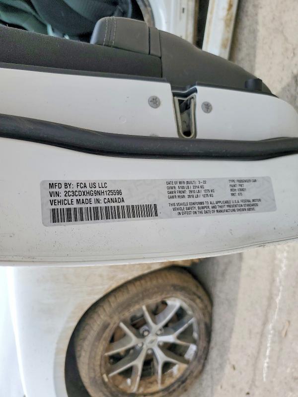 Продаж на аукціоні авто 2022 Dodge Charger, vin: 2C3CDXHG9NH125596, номер лоту: 54591476