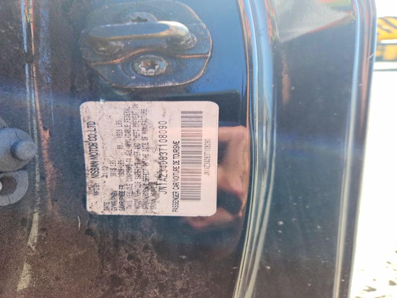 55135666 :رقم المزاد ، JN1AZ34D83T108090 vin ، 2003 Nissan 350z مزاد بيع