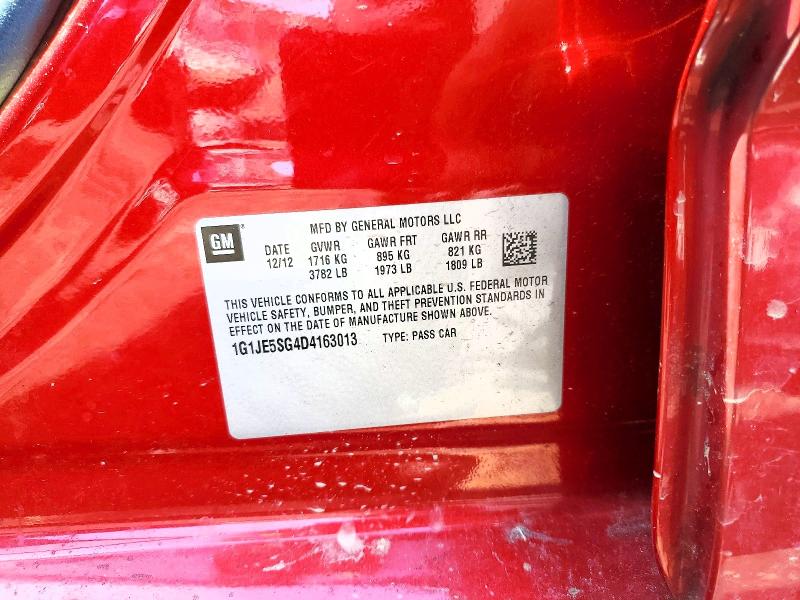 Aukcja sprzedaży 2013 Chevrolet Sonic, vin: 1G1JE5SG4D4163013, numer aukcji: 55360376