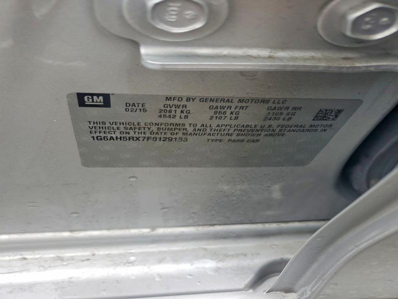 53802506 :رقم المزاد ، 1G6AH5RX7F0129133 vin ، 2015 Cadillac Ats مزاد بيع