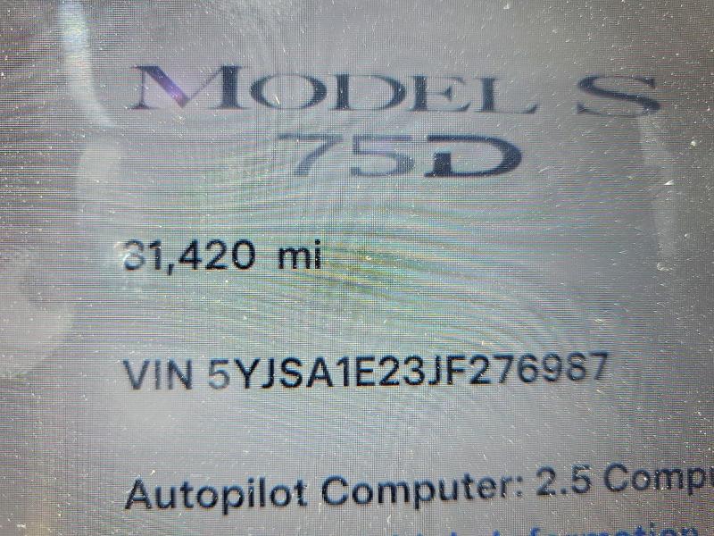 55045946 :رقم المزاد ، 5YJSA1E23JF276987 vin ، 2018 Tesla Model S مزاد بيع