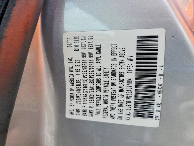2011 Acura Rdx მანქანა იყიდება აუქციონზე, vin: 5J8TB1H20BA007094, აუქციონის ნომერი: 55603506