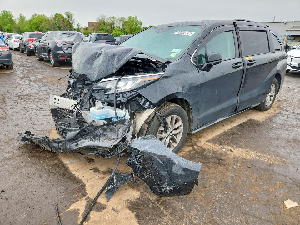 2022 Toyota Sienna მანქანა იყიდება აუქციონზე, vin: 5TDKRKEC3NS096787, აუქციონის ნომერი: 53322116