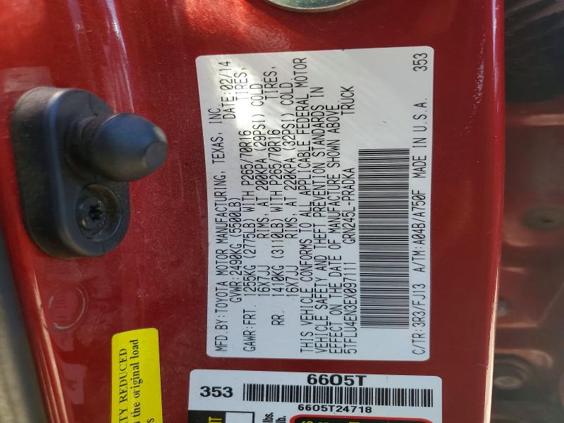 53241056 :رقم المزاد ، 5TFLU4EN3EX097111 vin ، 2014 Toyota Tacoma مزاد بيع