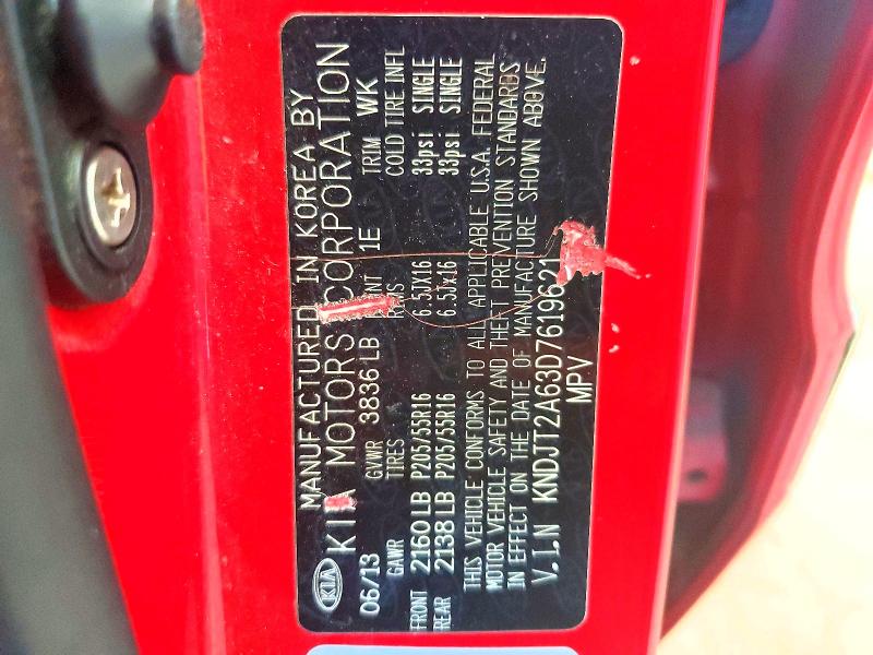 2013 Kia Soul მანქანა იყიდება აუქციონზე, vin: KNDJT2A63D7619621, აუქციონის ნომერი: 54258276