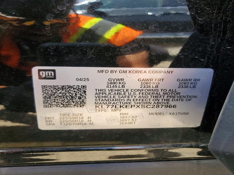 2025 Chevrolet Trax მანქანა იყიდება აუქციონზე, vin: KL77LKEPXSC287966, აუქციონის ნომერი: 54947886