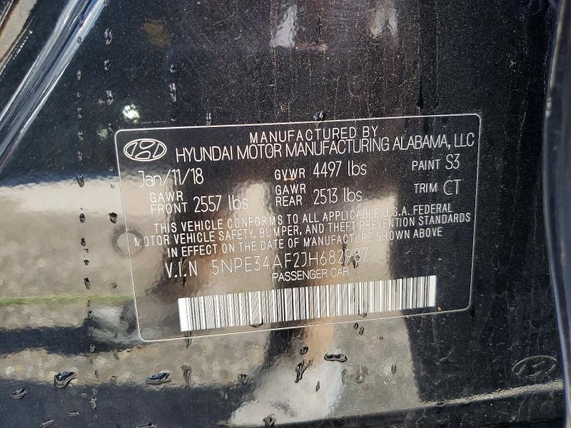 Aukcja sprzedaży 2018 Hyundai Sonata, vin: 5NPE34AF2JH682987, numer aukcji: 53037676