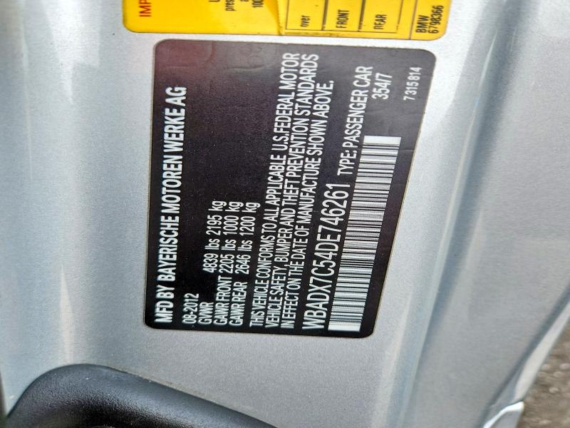 55307366 :رقم المزاد ، WBADX7C54DE746261 vin ، 2013 Bmw 335 مزاد بيع