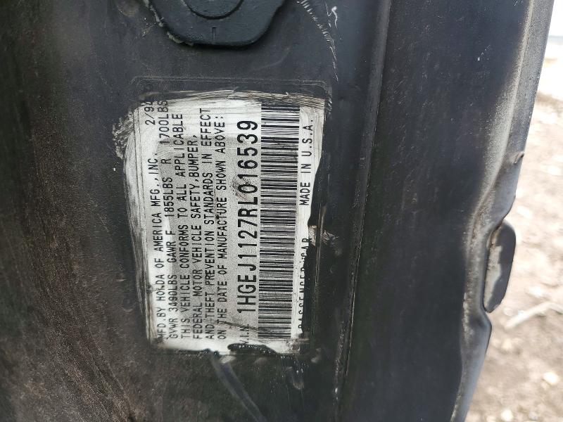 Aukcja sprzedaży 1994 Honda Civic, vin: 1HGEJ1127RL016539, numer aukcji: 54435636