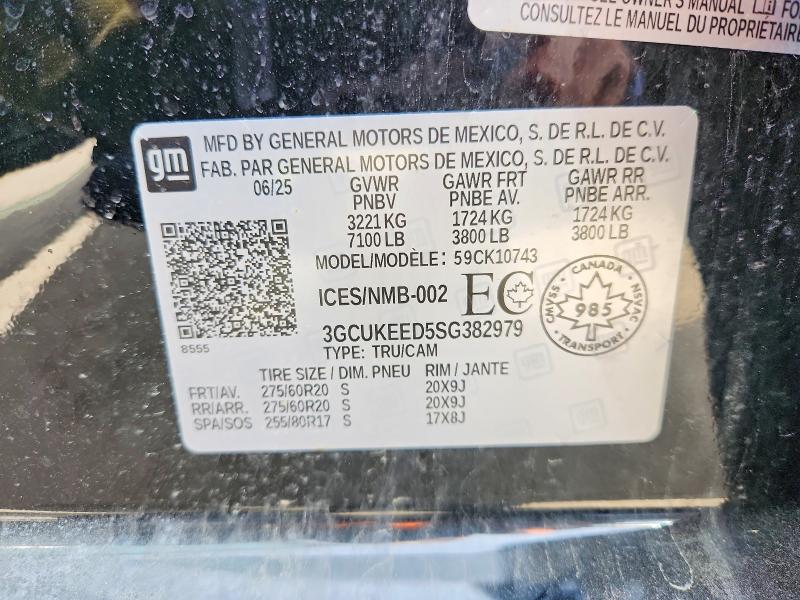 Продажа на аукционе авто 2025 Chevrolet Silverado, vin: 3GCUKEED5SG382979, номер лота: 54654106