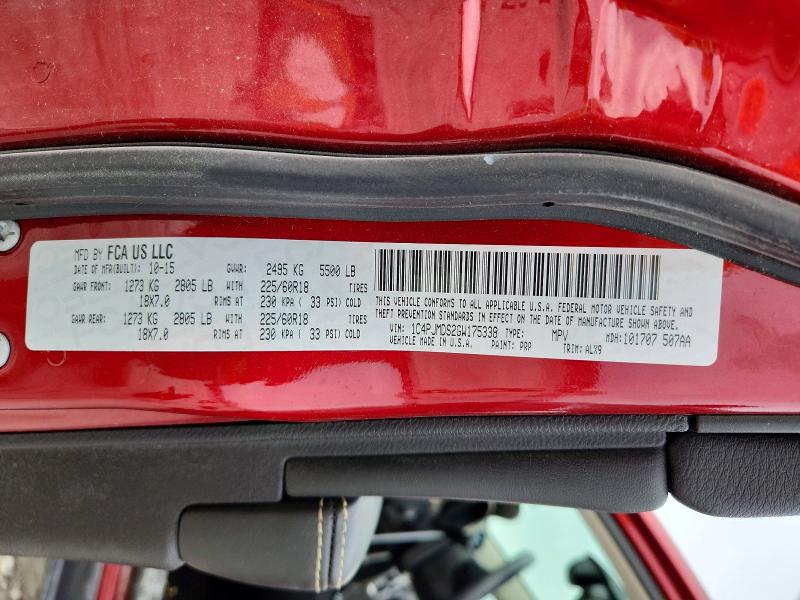 Продажа на аукционе авто 2016 Jeep Cherokee, vin: 1C4PJMDS2GW175338, номер лота: 54221976