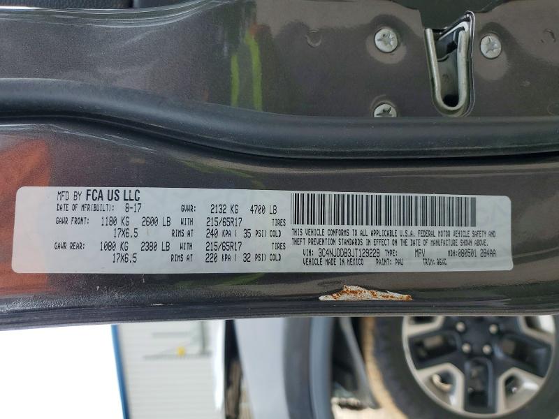 2018 Jeep Compass მანქანა იყიდება აუქციონზე, vin: 3C4NJDDB3JT129229, აუქციონის ნომერი: 53113996
