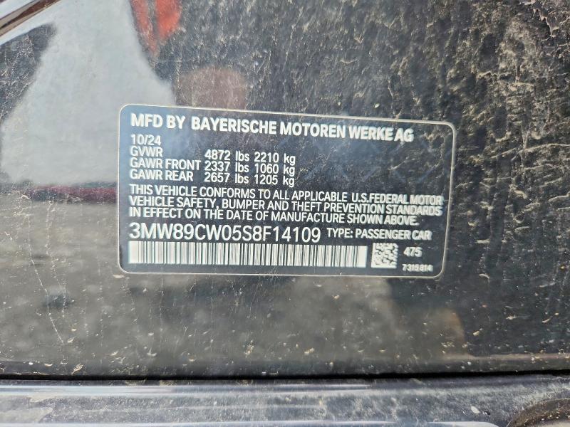 46779456 :رقم المزاد ، 3MW89CW05S8F14109 vin ، 2025 Bmw 330xi مزاد بيع