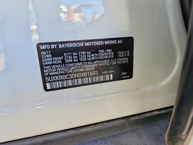 Aukcja sprzedaży 2017 Bmw X5, vin: 5UXKR0C30H0X81603, numer aukcji: 52517926