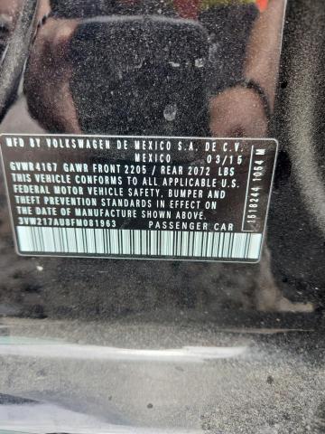 Продаж на аукціоні авто 2015 Volkswagen Golf, vin: 3VW217AU8FM081963, номер лоту: 52885816