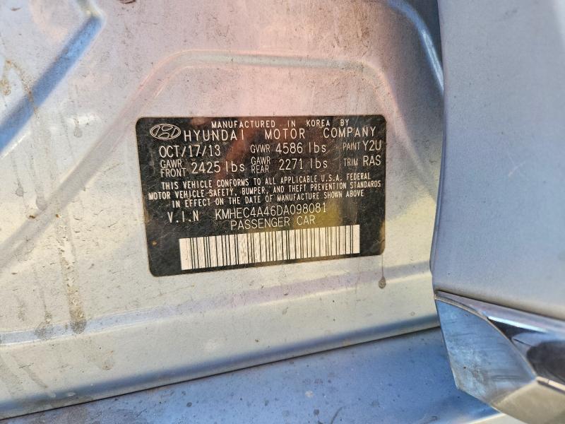 Продажа на аукционе авто 2013 Hyundai Sonata, vin: KMHEC4A46DA098081, номер лота: 52930986
