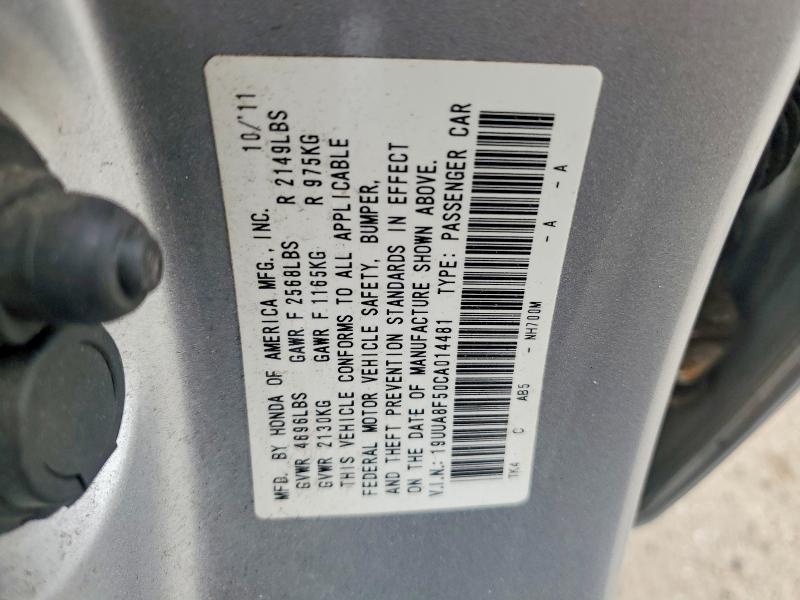 Продаж на аукціоні авто 2012 Acura Tl, vin: 19UUA8F50CA014481, номер лоту: 54435366