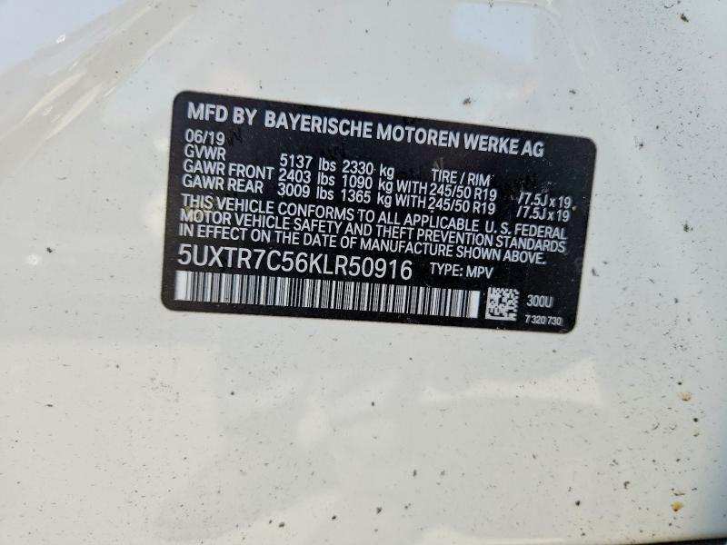 Aukcja sprzedaży 2019 Bmw X3, vin: 5UXTR7C56KLR50916, numer aukcji: 57410536