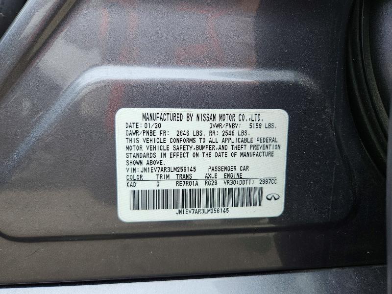 Продажа на аукционе авто 2020 Infiniti Q50, vin: JN1EV7AR3LM256145, номер лота: 53729196