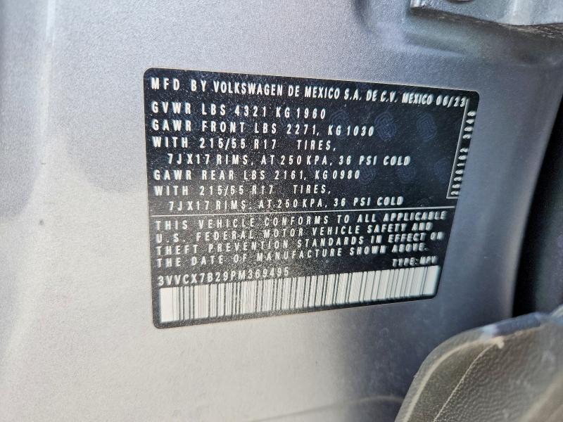 Продажа на аукционе авто 2023 Volkswagen Taos, vin: 3VVCX7B29PM369495, номер лота: 53619716