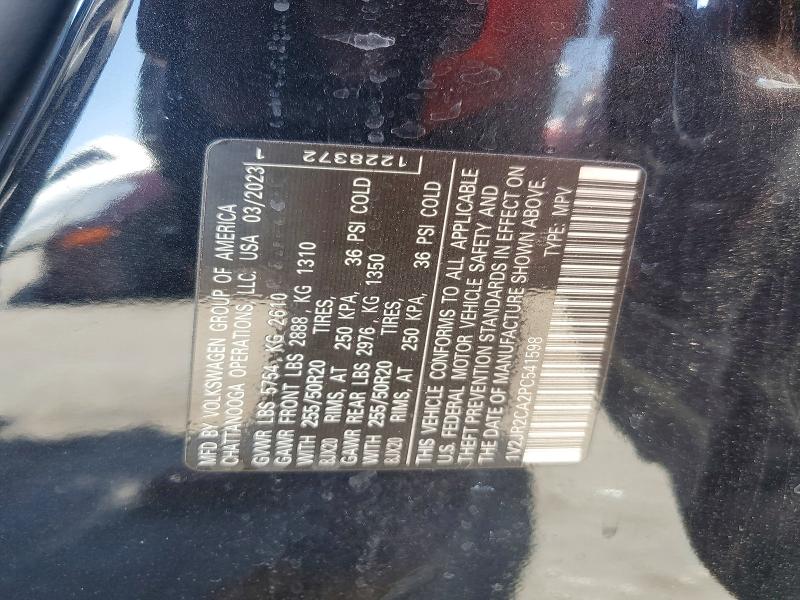 Продажа на аукционе авто 2023 Volkswagen Atlas, vin: 1V2JR2CA2PC541598, номер лота: 53448446