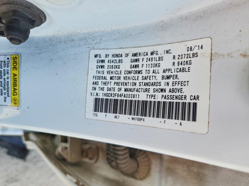 Aukcja sprzedaży 2015 Honda Accord, vin: 1HGCR3F94FA000811, numer aukcji: 52641926