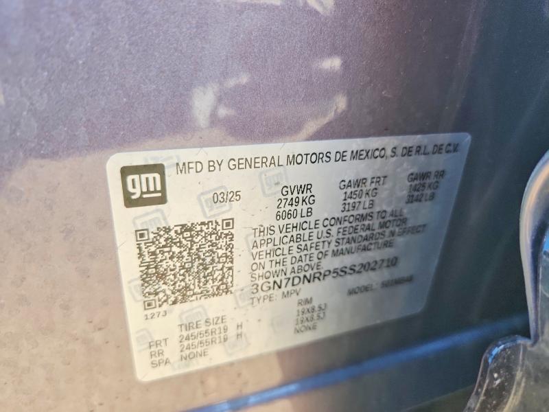 53423436 :رقم المزاد ، 3GN7DNRP5SS202710 vin ، 2025 Chevrolet Equinox مزاد بيع