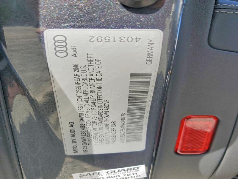 2024 Audi A5 მანქანა იყიდება აუქციონზე, vin: WAUEACF54RA020778, აუქციონის ნომერი: 54872206